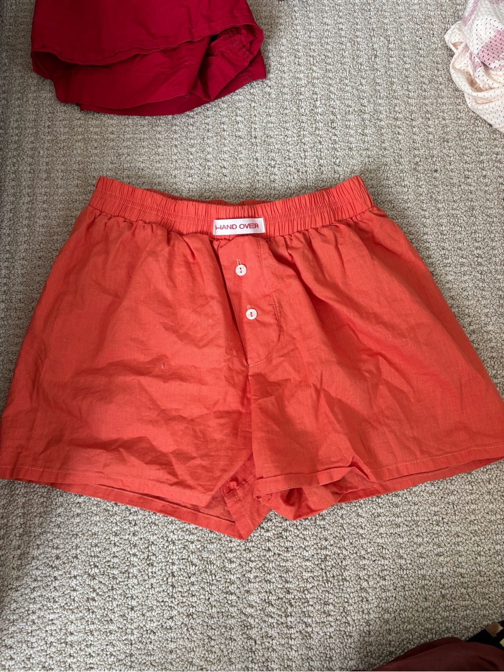 Hand Over Boxer Shorts
